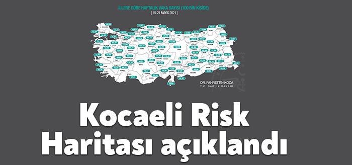 İllerin 100 bin nüfusa karşılık gelen bir haftalık toplam vaka