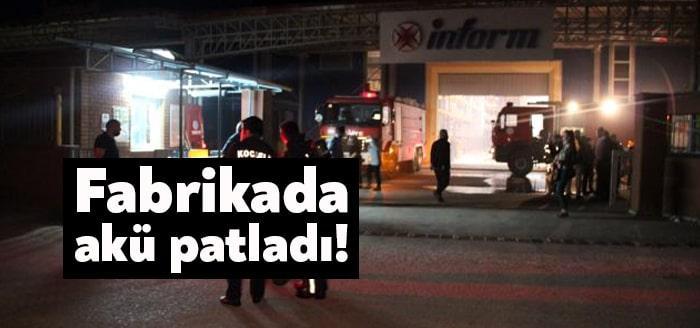 Kocaeli'nin Gebze ilçesinde güç kaynağı aküleri üreten bir fabrikada, test