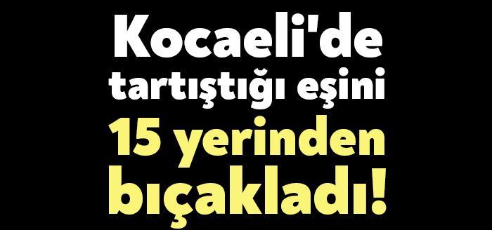 Kocaeli'nin Körfez ilçesinde eşiyle tartışan Burhan Ş. adlı şahıs bıçakla