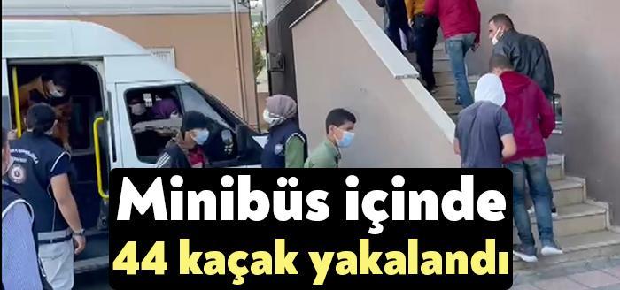 Kocaeli Emniyet Müdürlüğü ekipleri tarafından durdurulan bir minibüs içinde yapılan