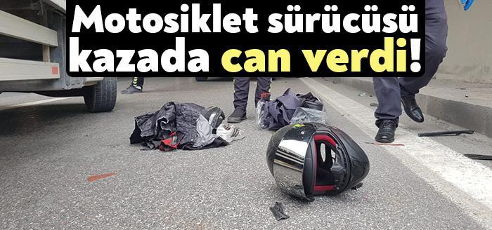 İzmit TEM otoyolu Korutepe Tünelleri çıkışında motosikletin bariyerlere çarpması sonucu