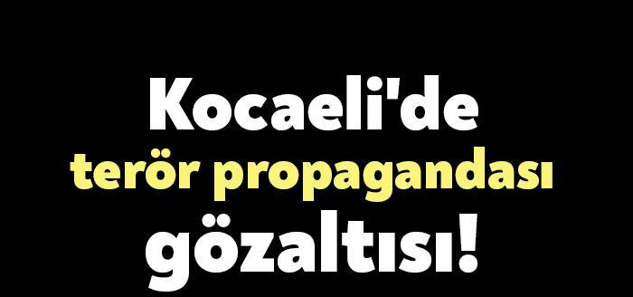 Kocaeli'de, jandarma ekibinin sosyal medyadan bölücü terör örgütünün propagandası yaptığını belirlediği 2