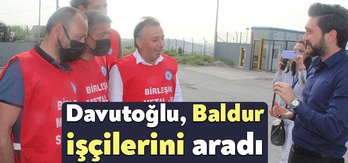 Gelecek Partisi Genel Başkanı Ahmet Davutoğlu, Baldur’un grevdeki işçileriyle 1