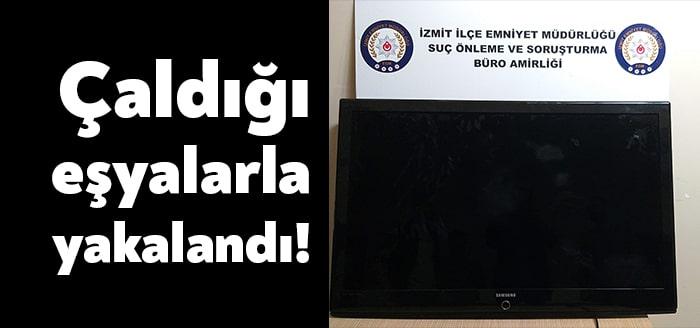 İzmit’te bir iş yeri ve kurumdan hırsızlık yaptığı belirlenen kişi