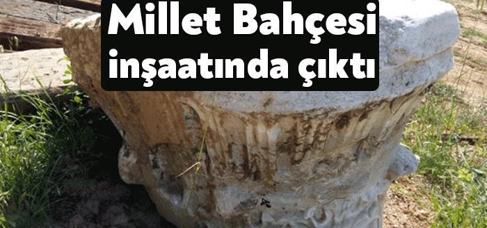 İnşaat çalışmaları sırasında mermerden yapılmış tarihi eser olduğu düşünülen bir