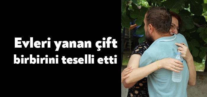 Kocaeli'nin Derince ilçesinde, evin terasına gölgelik yapılırken, izolasyon malzemelerin tutuşmasıyla