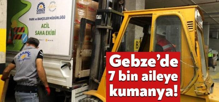 Gebze Belediyesi'nin kumanya dağıtım programı tamamlandı. Bu program kapsamında 7