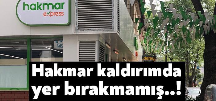 İzmit İnönü Caddesi’nde hizmet veren Hakmar manav bölümüyle market dışına
