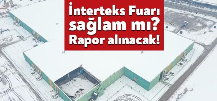 Kocaeli Büyükşehir Belediyesi son kar yağışlarında çatısı çöken İnterteks Uluslararası
