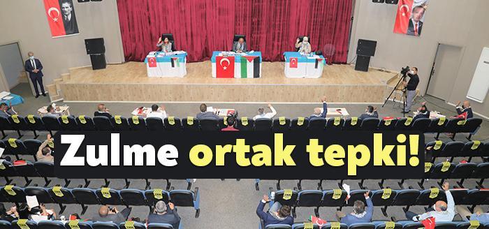 Körfez Belediye Meclisi’de grubu bulunan tüm partiler, İsrail’in Filistin zulmüne