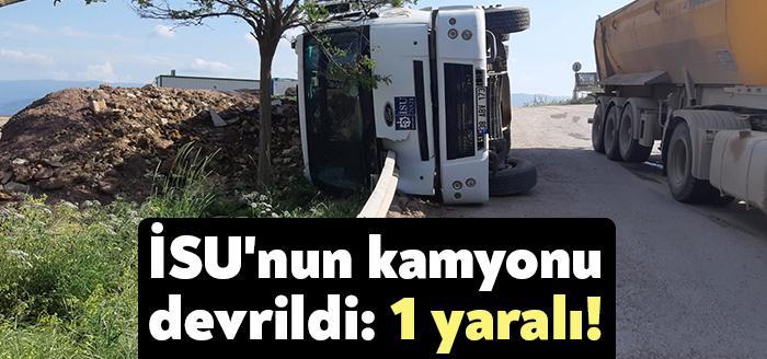 Körfez İlimtepe yolunda fenleri tutmayan hafriyat kamyonunun devrilmesi sonucu yaralanan