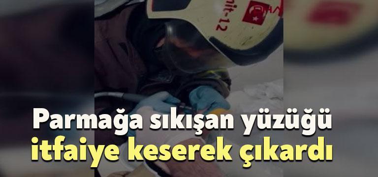 İzmit’te bir kişi parmağına sıkışan yüzüğü çıkaramayınca Kocaeli Devlet Hastanesi’ne