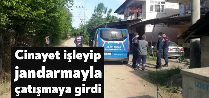 Cinayet işleyip, jandarma ile silahlı çatışmaya girdi Jandarma köyün giriş