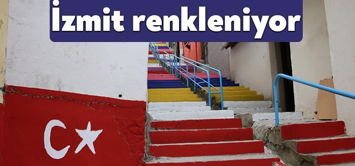 İzmit’e estetik katmak amacıyla İzmit Belediyesi tarafından başlatılan beton merdivenleri