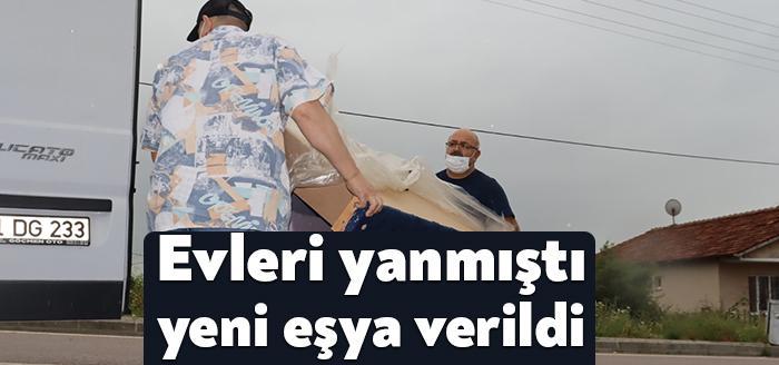 İzmit Belediyesi, Alikahya Merkez Mahallesi’nde evi yanan ailenin yardımına koşarak