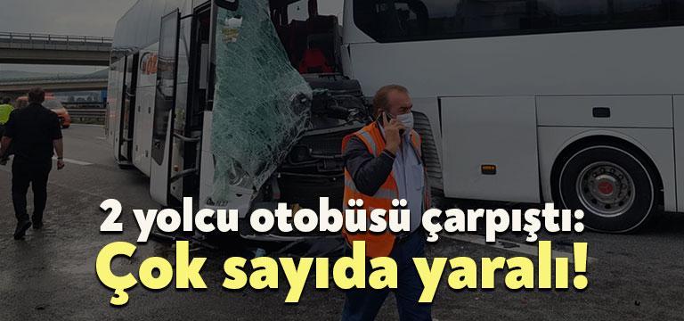 Kocaeli TEM Otoyolu’nda 2 yolcu otobüsünün çarpışması sonucu çok sayıda