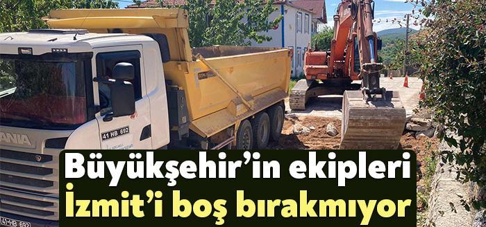 Kocaeli Büyükşehir Belediyesi tarafından İzmit İlçesi’nde köy yollarının konforlu hale