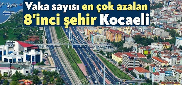 Kocaeli yeni tabloya göre vaka sayısı en çok azalan iller