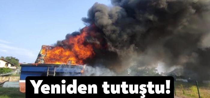 Darıca ilçesinde, bakım için boş araziye getirilen tekne ve sandalda