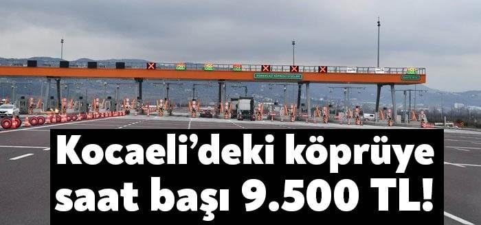 Kocaeli'de bulunan Osmangazi Köprüsü'ne verilen garanti kapsamında bir saat içerisinde