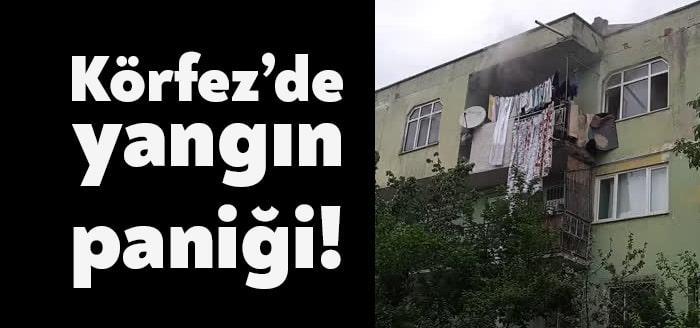 Kocaeli'nin Körfez ilçesinde 2'nci kattaki bir evin yatak odasında çıkan