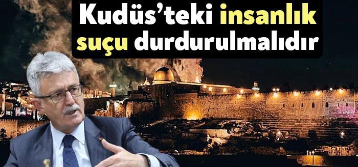AKP Kocaeli İl Başkanı Mehmet Ellibeş, İsrail polisinin, Mescid-i Aksa’da