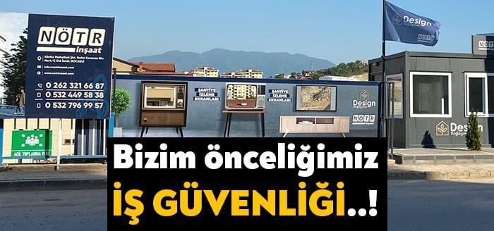 İzmit Sarıca Villaları projesinde baretsiz, kaba inşaat üzerinde çalışma yapan