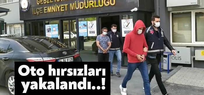 Gebze’de oto hırsızlığı ve bir oto hırsızlığına teşebbüs ettikleri belirlenen