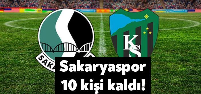 Sakaryaspor 66. dakikada Azad Filiz'in ikinci sarı karttan gördüğü kırmızı
