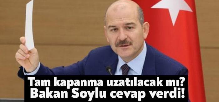 İçişleri Bakanı Süleyman Soylu, Çarşamba gününe denk gelen 19 Mayıs