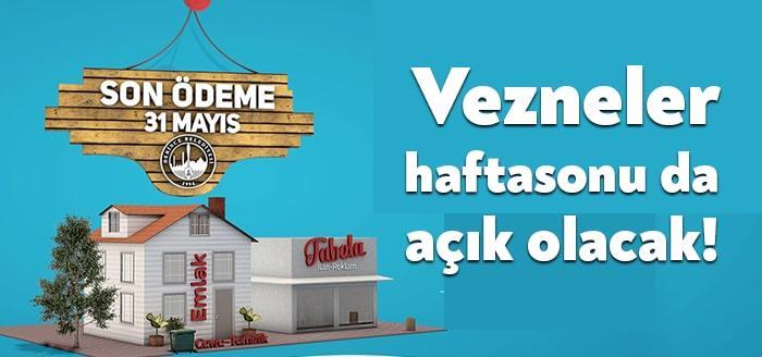 Derince Belediyesi vezneleri, vatandaşların son ödeme tarihi 31 Mayıs olan