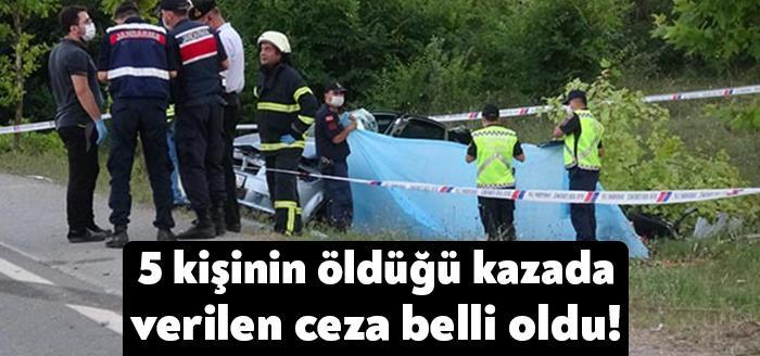 Kocaeli'nin Kandıra ilçesinde, kamyonla çarptığı otomobilde 2'si çocuk 5 kişinin ölümüne,