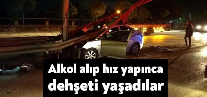 Kocaeli'nin Gebze ilçesinde alkollü olduğu iddia edilen sürücü aşırı hız
