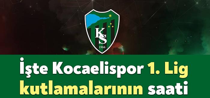 Kocaelispor Kulübü’nden yapılan açıklamada, takımımızın 1. Lig’e yükselmesinin kutlamaları için