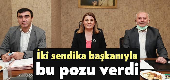 İzmit Belediye Başkanı Av. Fatma Kaplan Hürriyet, yüzlerce kadrolu işçiyi