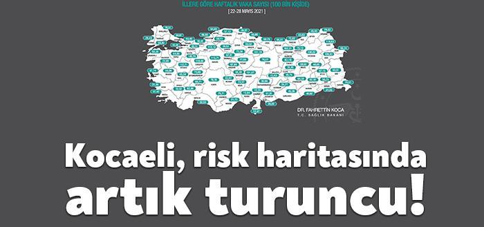 ocaeli'de 100.000 nüfusa karşılık gelen bir haftalık toplam vaka sayısı