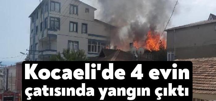 Kocaeli'nin Dilovası ilçesinde bir evin çatısında izolasyon yapıldığı sırada çıkan