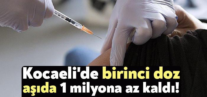 Kocaeli'de birinci doz Koronavirüs aşısını olanların sayısı 802 bin oldu.