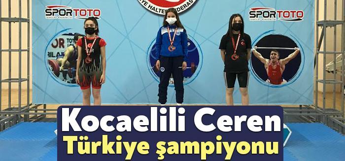 Kocaeli Büyükşehir Kağıtspor’un başarılı haltercisi Ceren U15 ve Yıldızlar Ferdi