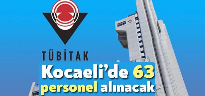 TÜBİTAK Türkiye Bilimsel ve Teknolojik Araştırma Kurumu Başkanlığından 63 personel