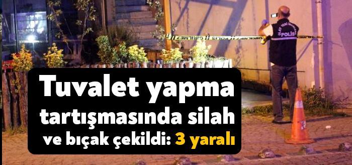Kocaeli'nin İzmit ilçesinde alkol aldıkları bina önüne idrar yaptıkları iddia