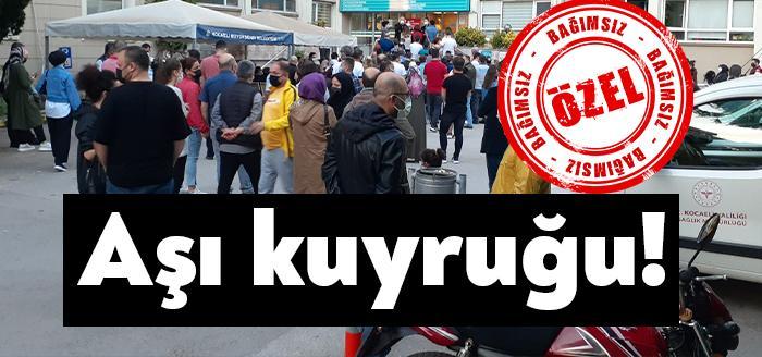 İzmit Seka Devlet Hastanesi'nde aşı randevusu alan yüzlerce vatandaş hastane