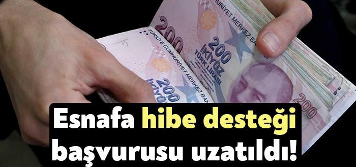 Esnaflara 3 bin ve 5 bin TL'lik hibe desteğinin son