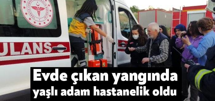 Kocaeli'nin Derince ilçesinde bir evde çıkan yangında, dumandan etkilenen 83