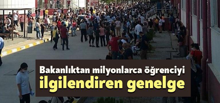 İçişleri Bakanlığı tarafından yayınlanan genelgede LGS nedeniyle alınan kararlar ve
