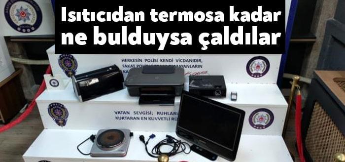 Kocaeli'de bilgisayardan yazıcıya, projeksiyondan ısıtıcıya kadar 15 bin TL değerinde