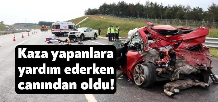 Kocaeli Kuzey Marmara Otoyolu Dilovası mevkiinde meydana gelen trafik kazasında
