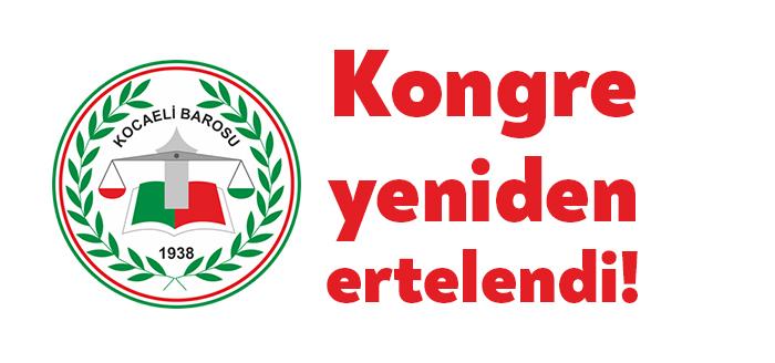 Kocaeli Barosu’nun 12-13 Haziran’da çoğunluğa bakılmadan yapılması beklenen genel kurulu,