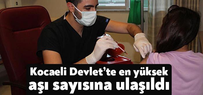 Kocaeli Devlet Hastanesi’nde, aşı gruplarının genişlemesiyle birlikte aşı çalışmaları büyük