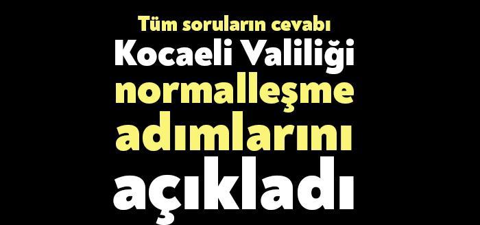 Kocaeli Valiliği, dünkü kabine toplantısı ve İçişleri Bakanlığı genelgesinin ardından
